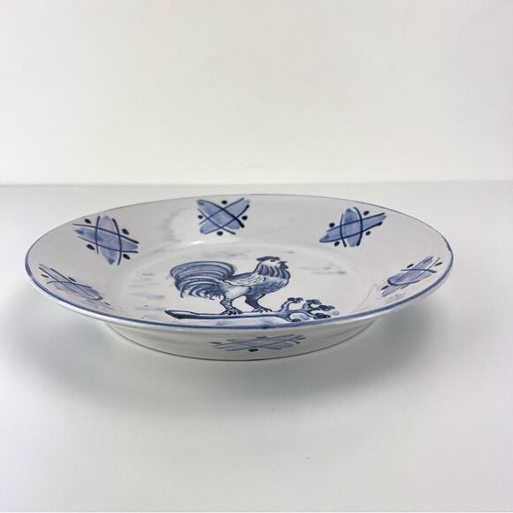 Rooster 10” Ceramic Plate Folk Art hand Made Pottery French Country Signed - Picture 3 of 7